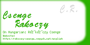 csenge rakoczy business card